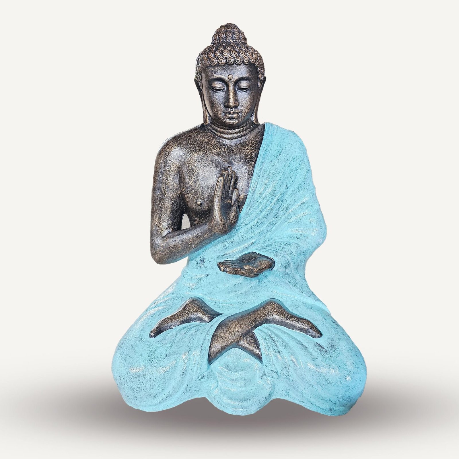 Gran Buda de Turquesa y Piedra Meditación en Stupa - 1.5m - Imagen 2