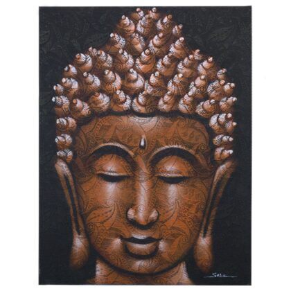 Cuadro de Buda - Detalle de Brocado en Cobre 80x60 cm.