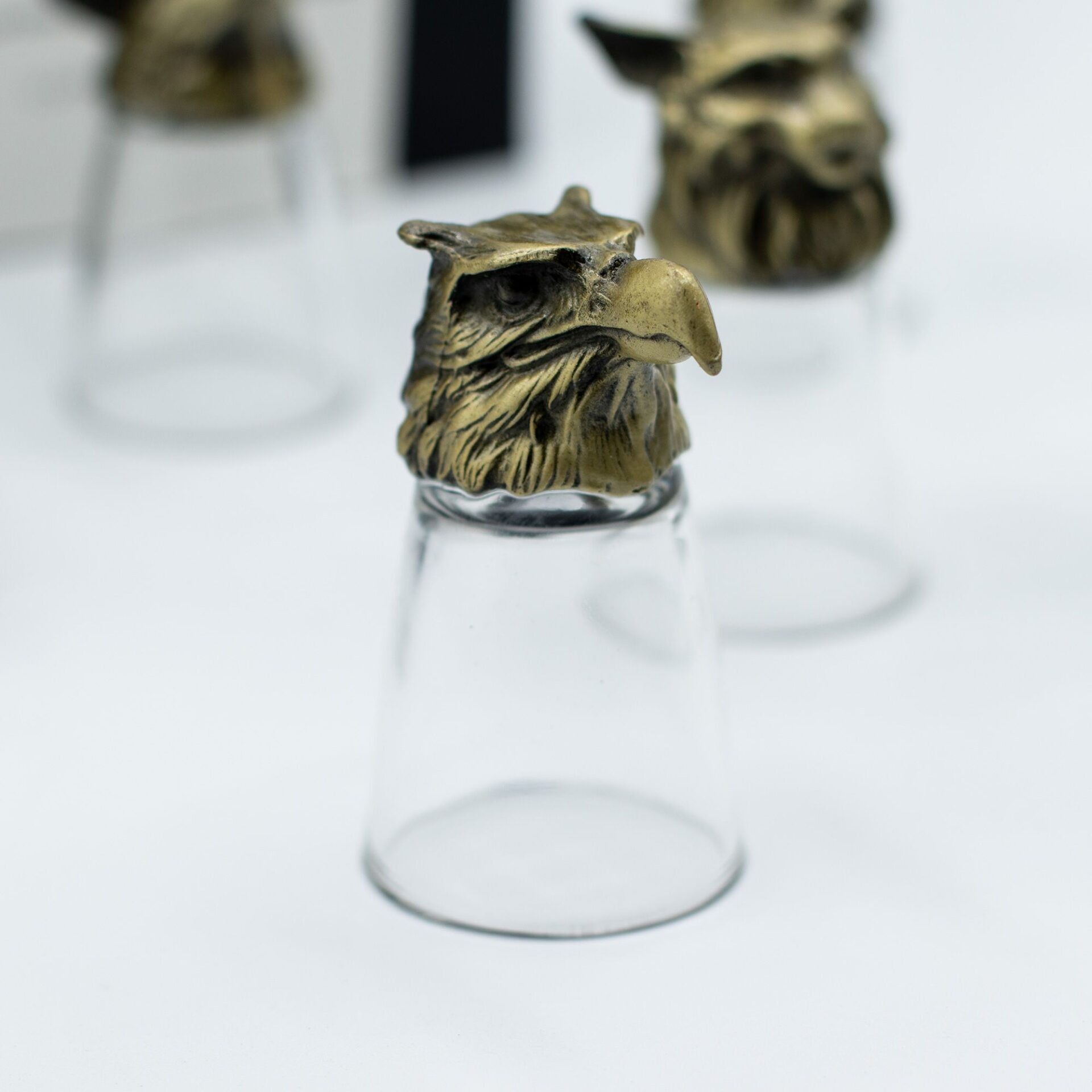 Conjunto de regalo de 12 vasos de chupito Bottom Up (25ml) - Bosque y Criaturas Místicas - Bronce Antiguo - Imagen 12