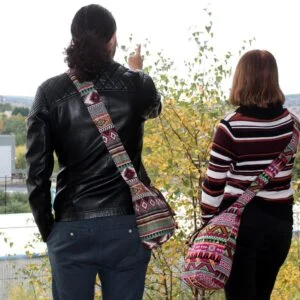 Bolso Jacquard Grande Rosa - Imagen 3