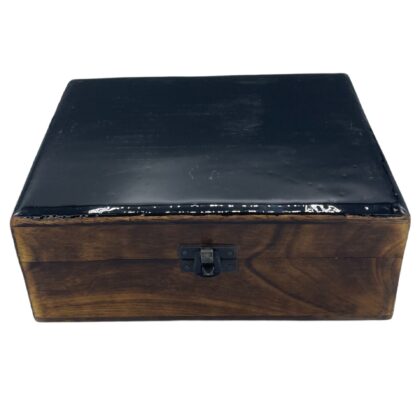 Caja Esmaltada Grande - 20x15x7.5cm - Negro