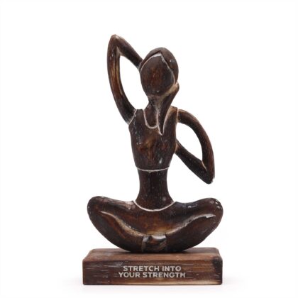Mujer de Madera yoga - Antigua - Estira tu Fuerza 27 cm.