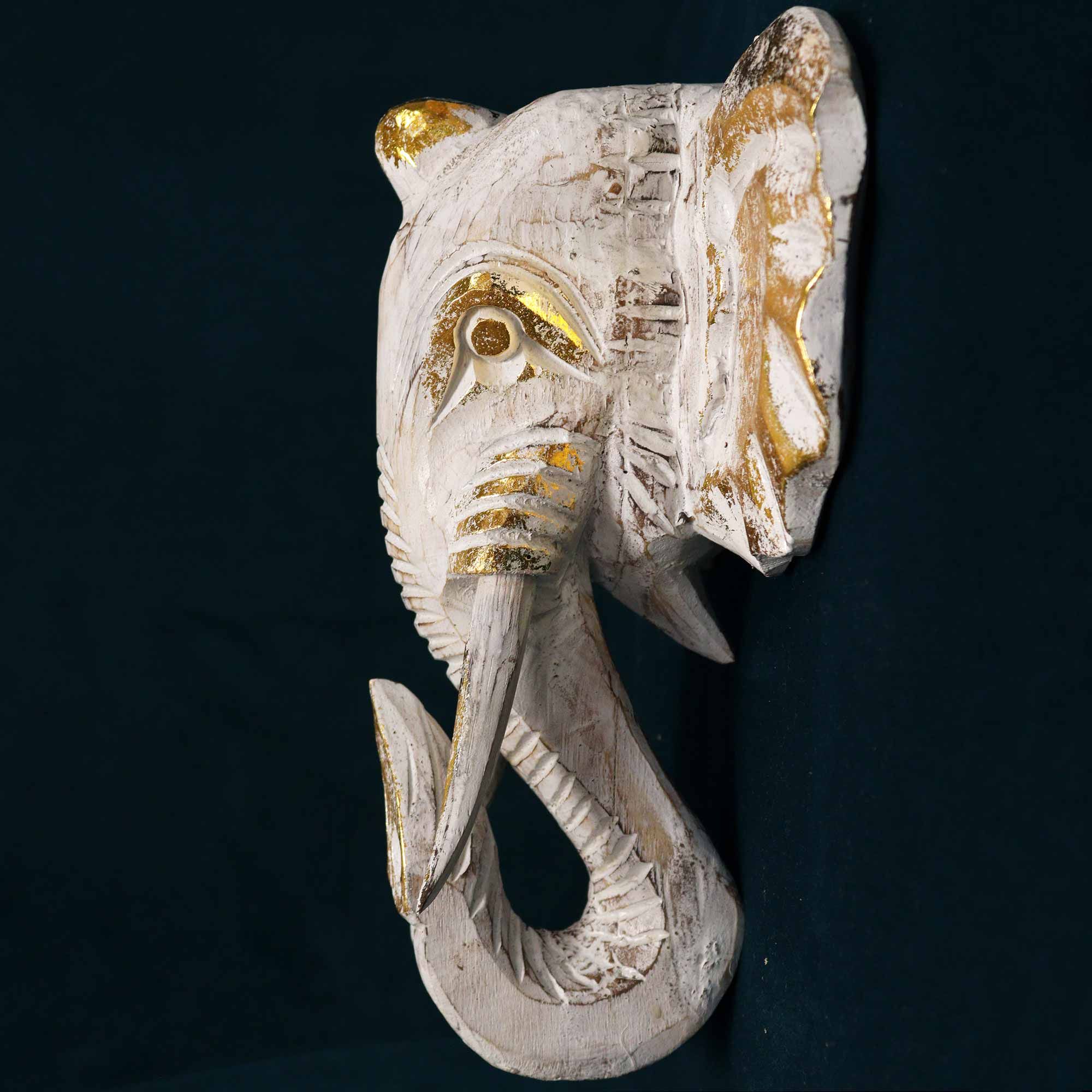 Cabeza de Elefante - Oro y Blanco - Imagen 2