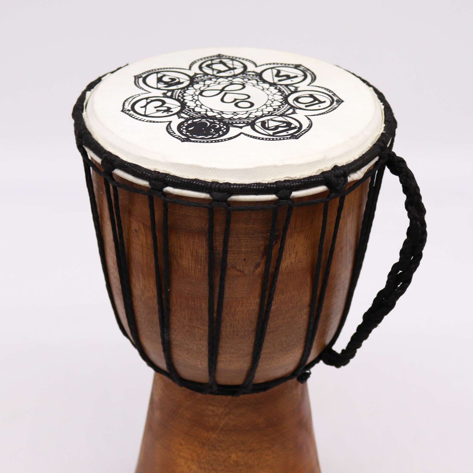 Tambor Djembe hecho a mano con tapa ancha - 30cm - Imagen 4
