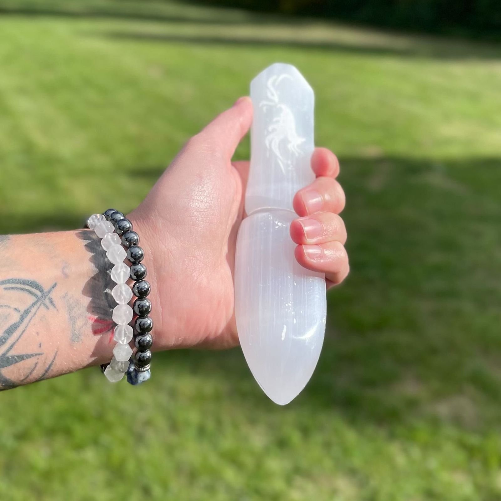 Cuchillo ritual de Selenita - Dejar atrás el pasado - Imagen 4