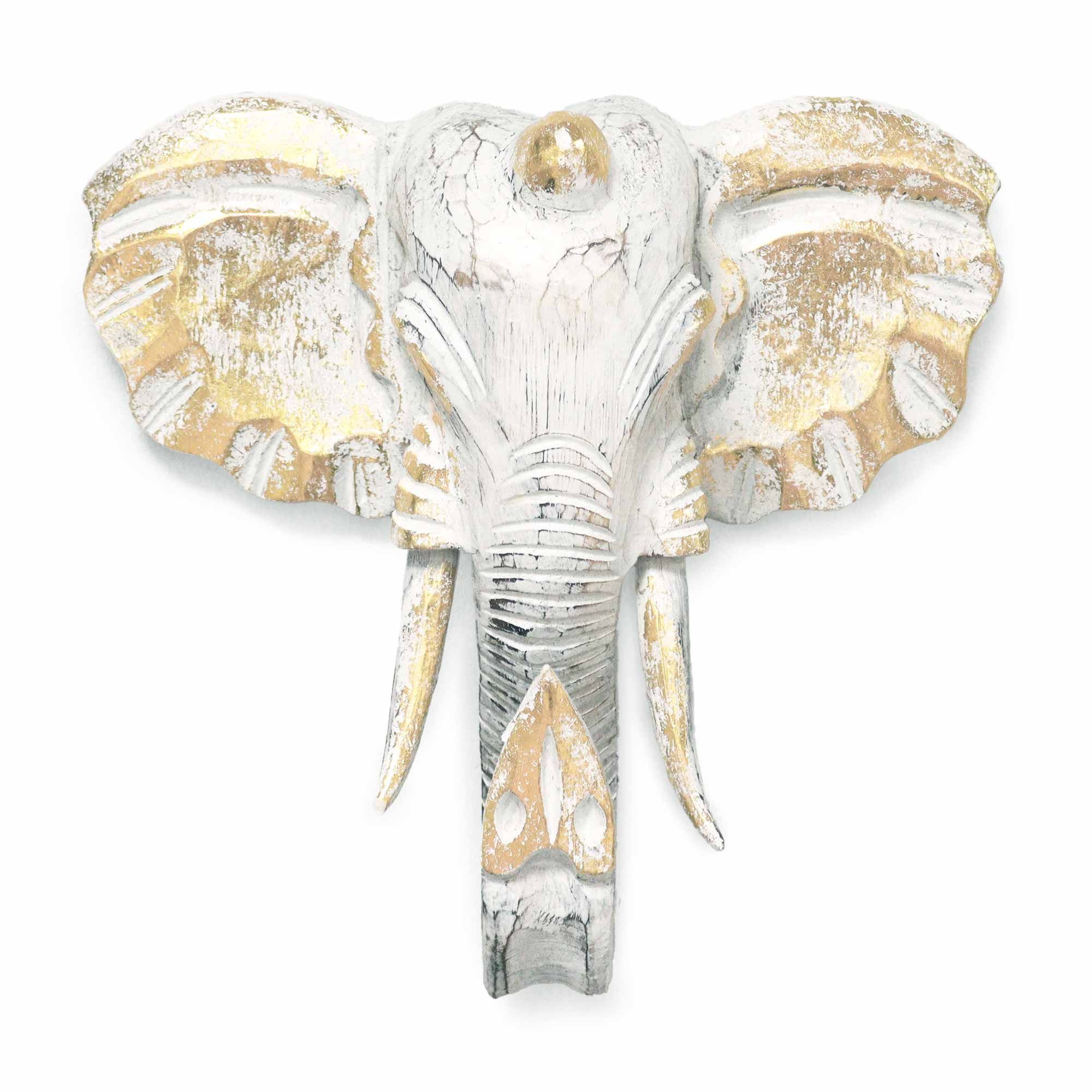 Cabeza de Elefante - Oro y Blanco