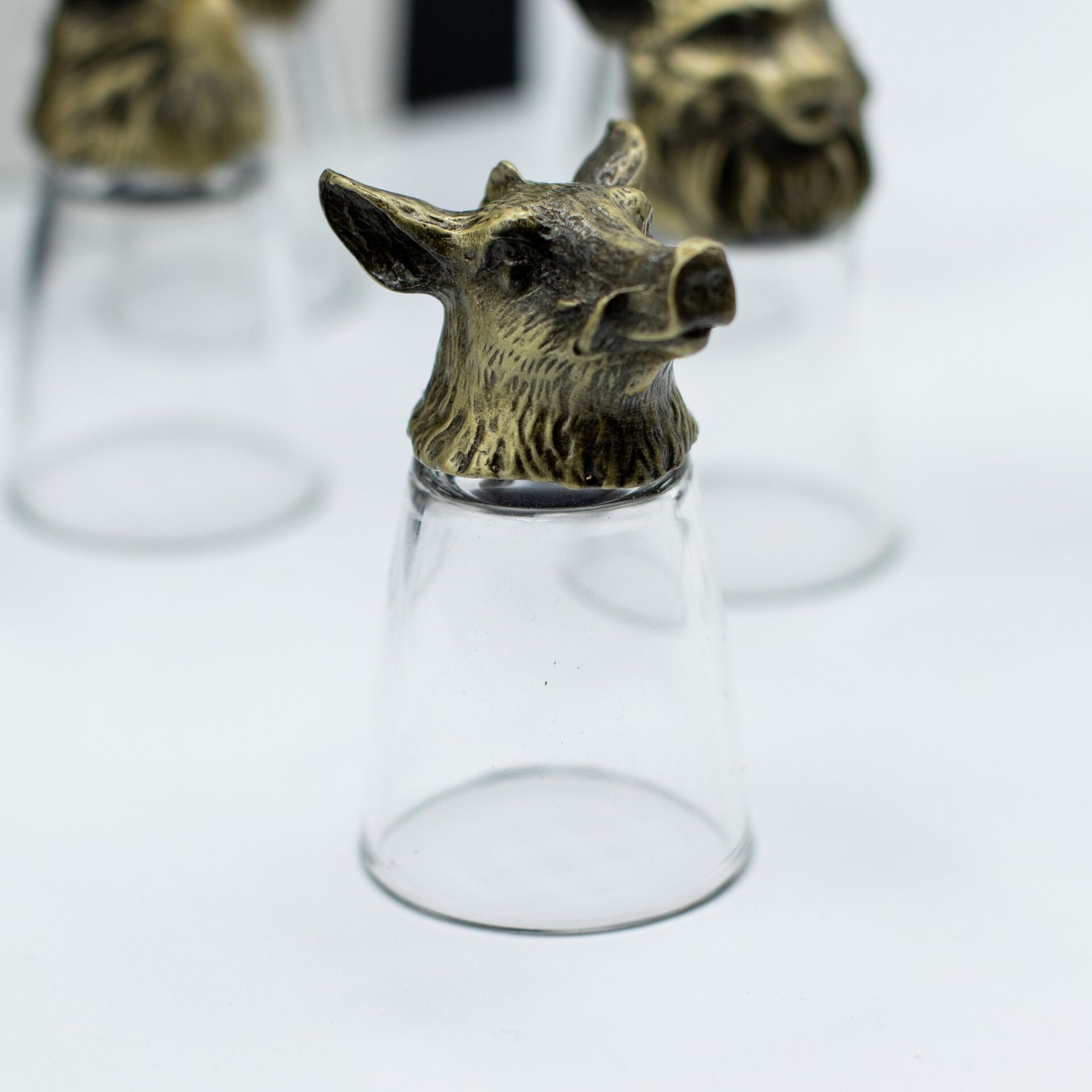 Conjunto de regalo de 12 vasos de chupito Bottom Up (25ml) - Bosque y Criaturas Místicas - Bronce Antiguo - Imagen 16