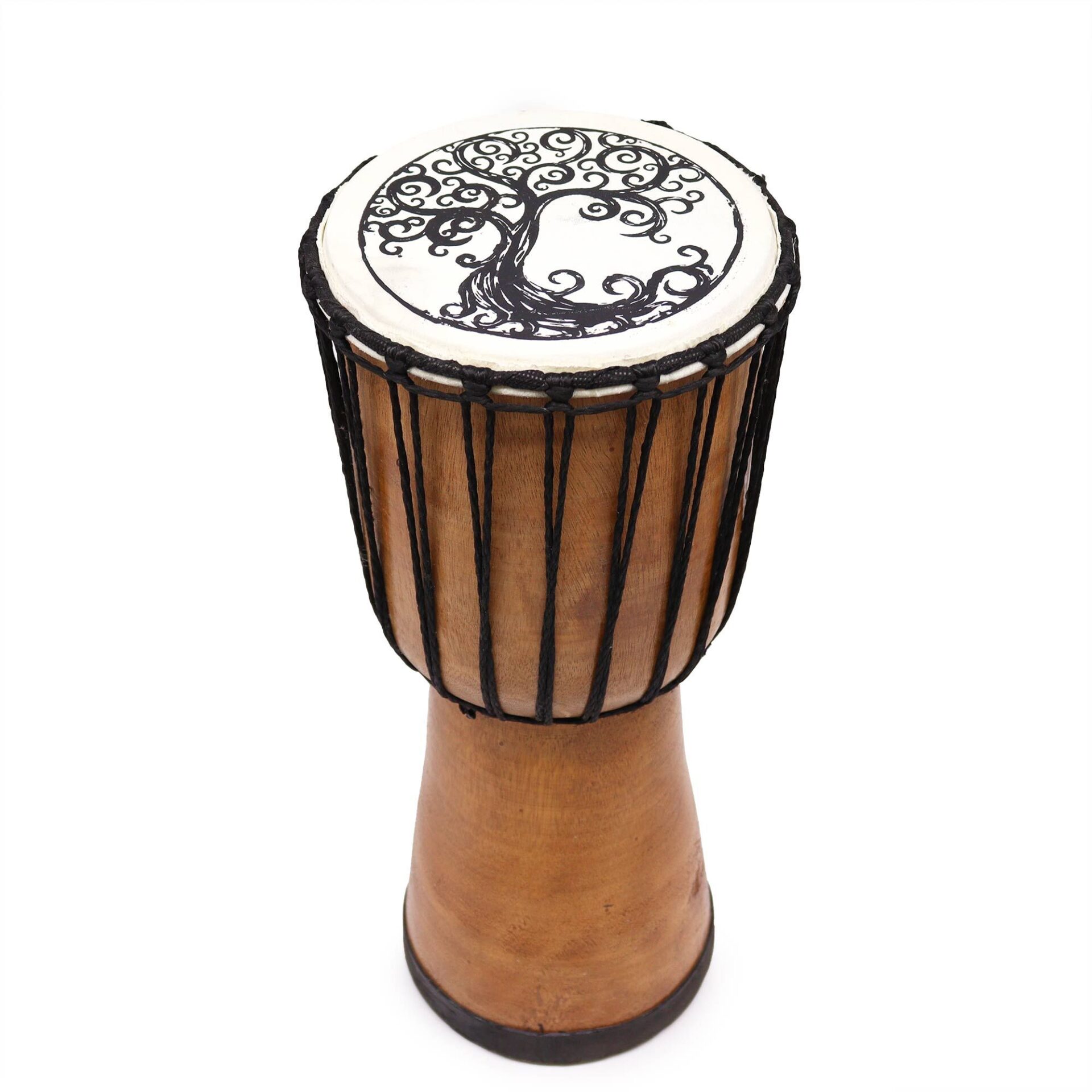 Tambor Djembe hecho a mano con tapa ancha - 40cm - Imagen 5