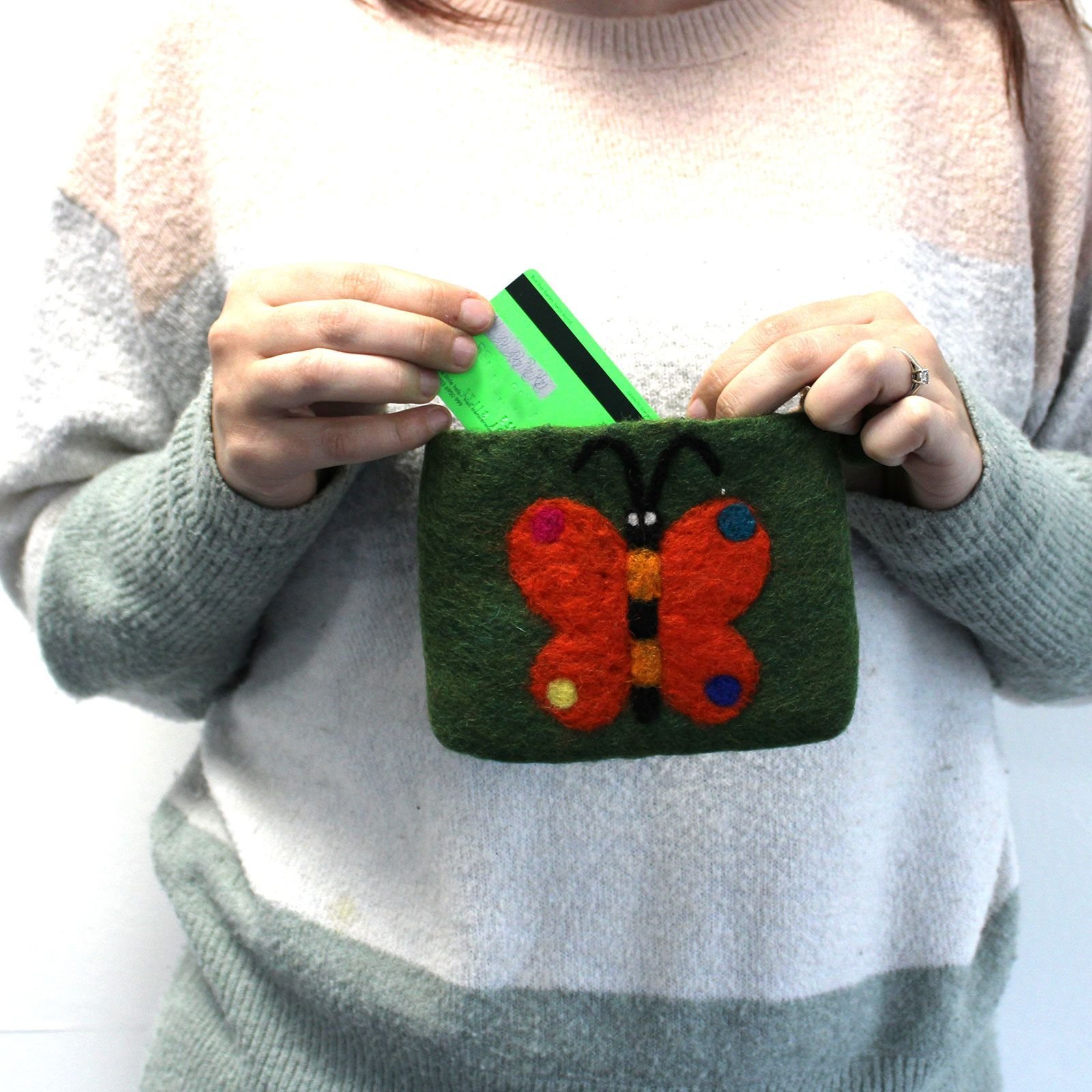 Estuche de Fieltro Natural (surt) - Mariposa Grande - Imagen 2