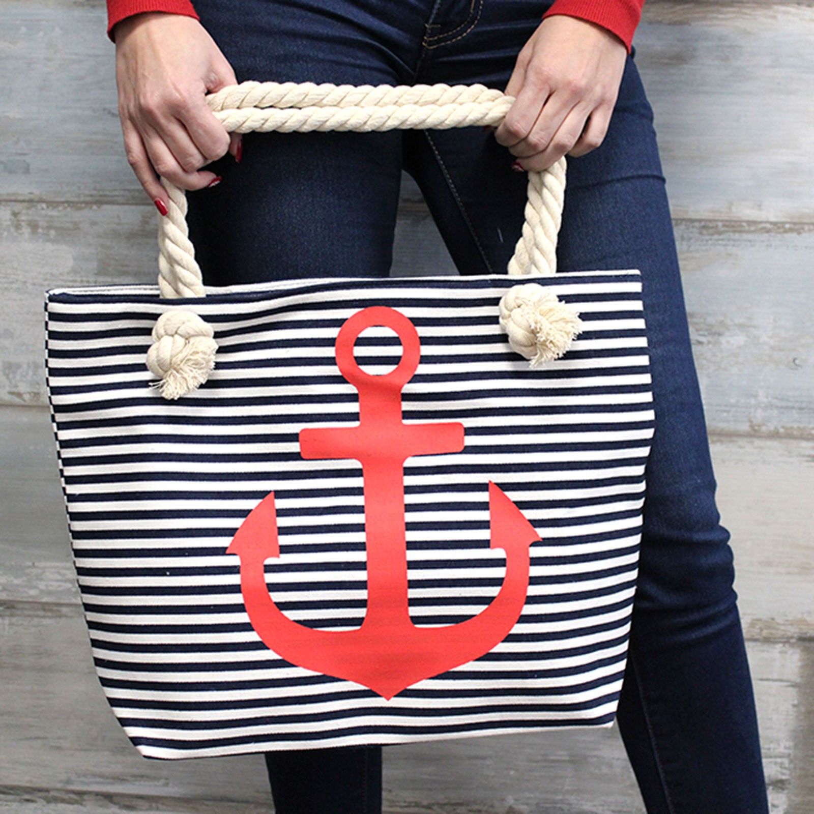 Bolso shopper con asa de cuerda - flamenco en laguna - Imagen 5