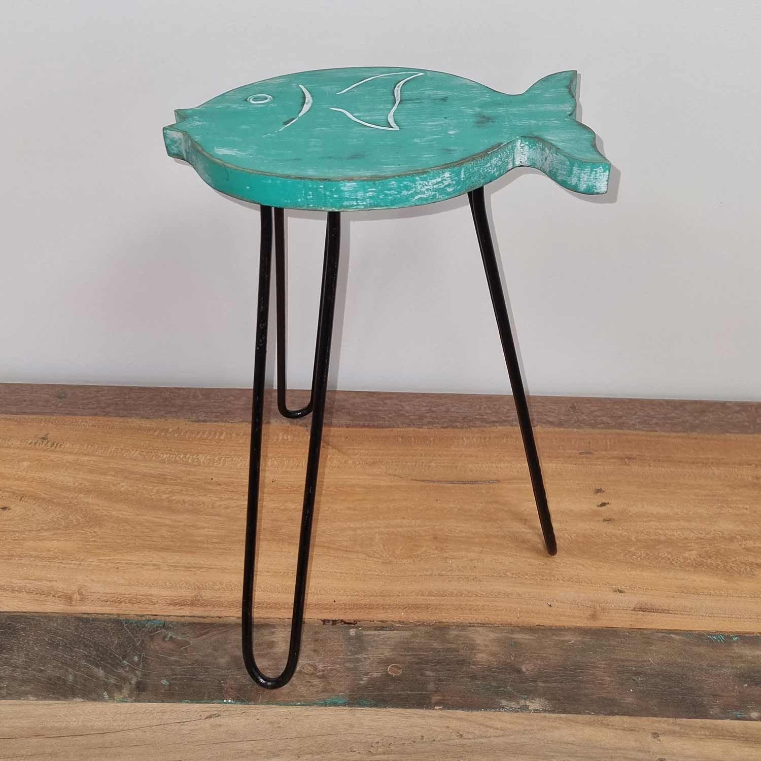 Mesa de madera Albasia - Turquesa