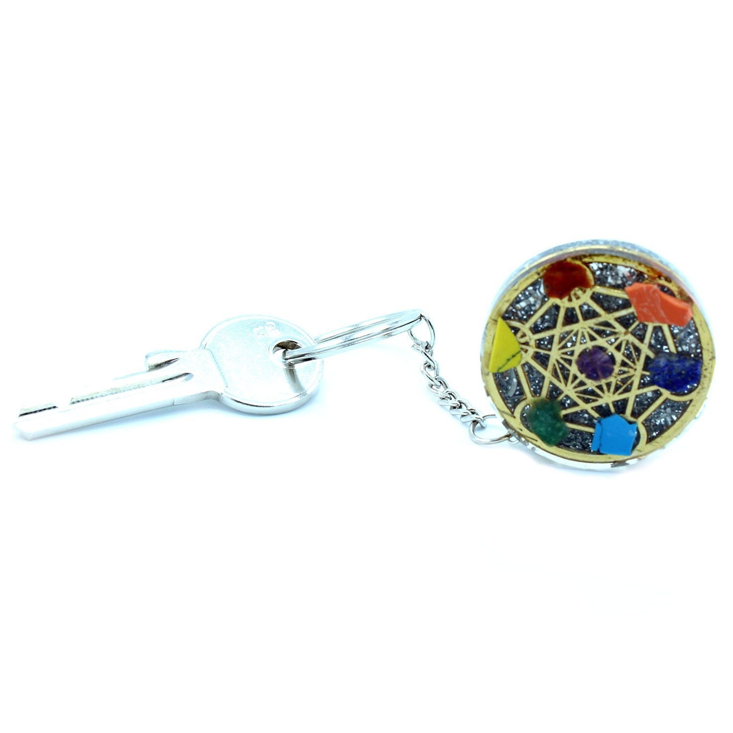 Llavero de poder de orgonita - 7 Chakras - Imagen 3