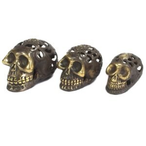 Calavera vintage de latón - Lrg