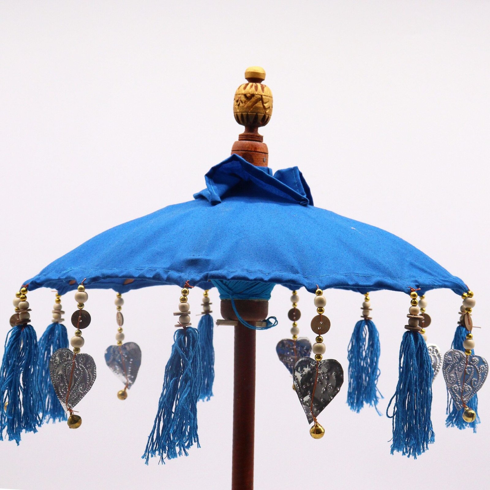 Bali Decoración Hogar Sombrilla - Algodón - Azul- 40cm - Imagen 3