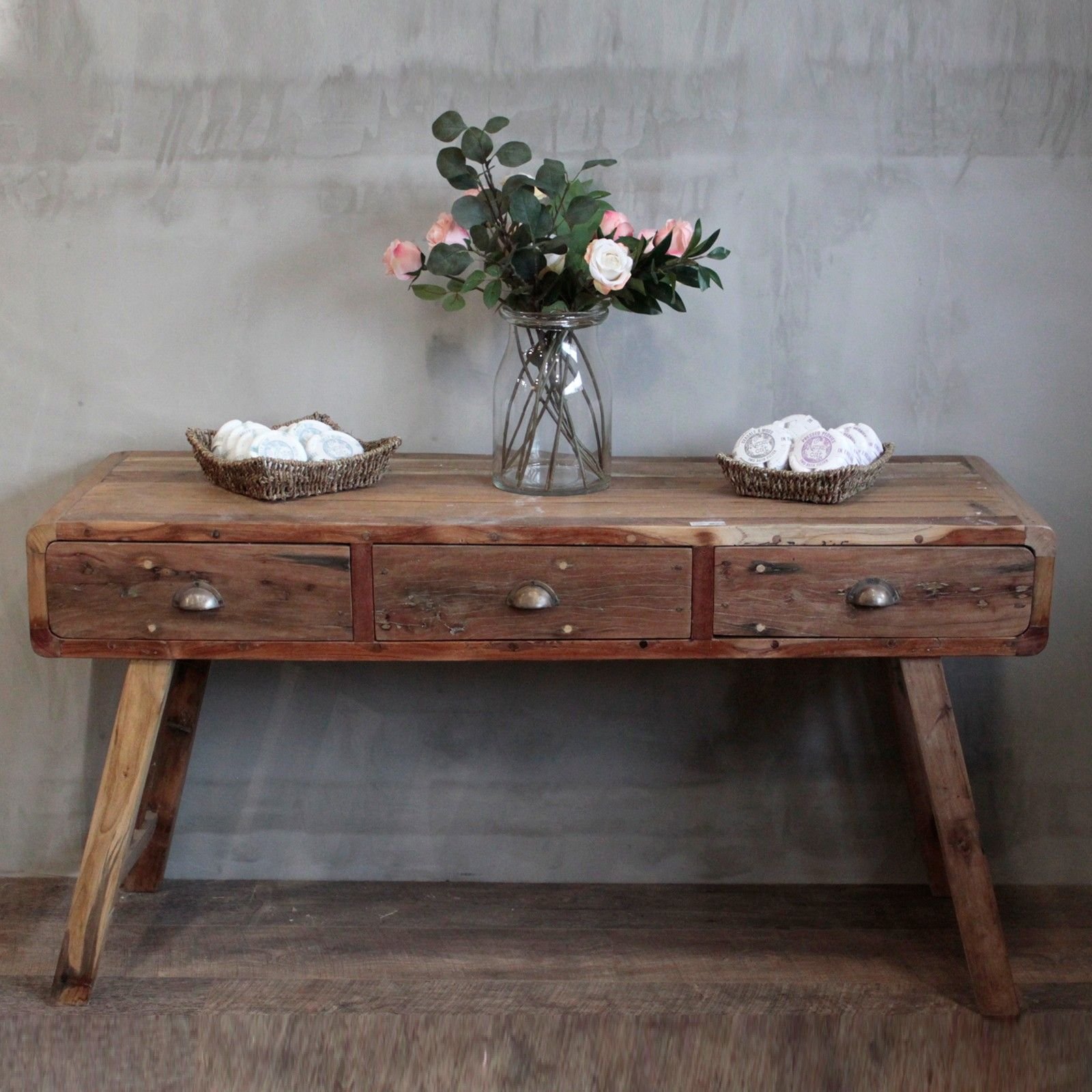 Mesa consola - Madera reciclada - 150x50x80cm - Imagen 2