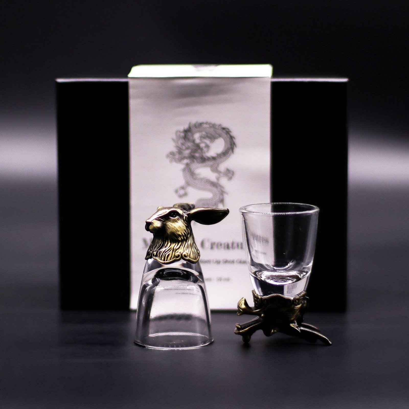 6 vasos de chupito (50 ml) - Criaturas Salvajes del Bosque - Bronce antiguo - Imagen 9