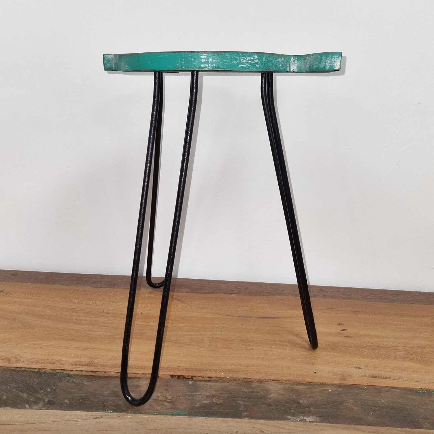 Mesa de madera Albasia - Turquesa - Imagen 6