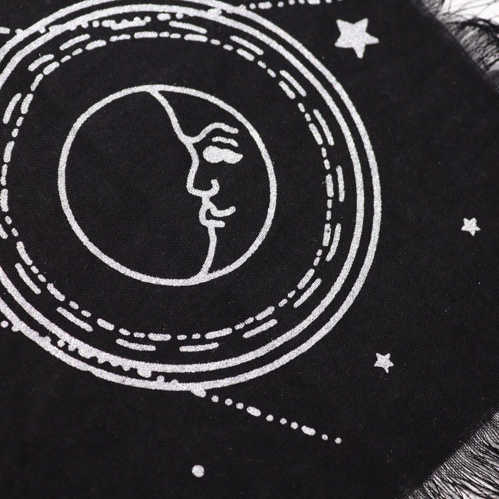 Mantel de altar esotérico con flecos - Carta Lunar y Solar - Imagen 2