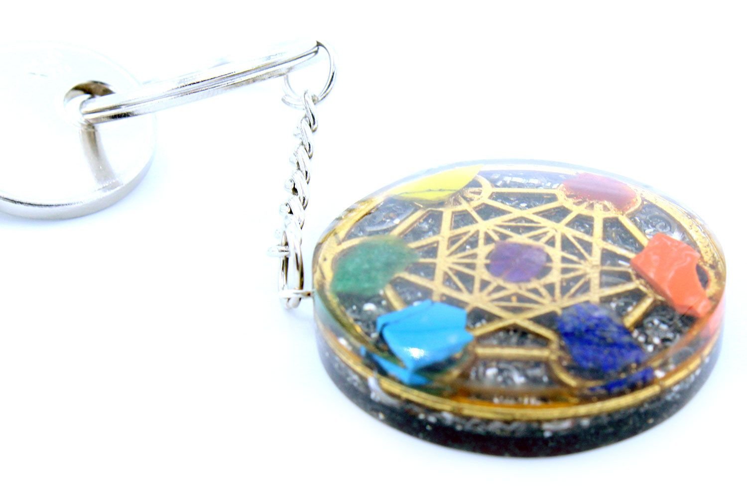 Llavero de poder de orgonita - 7 Chakras - Imagen 2