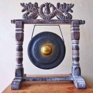 Pequeño Gong de Meditación con Soporte - 25cm - Negro