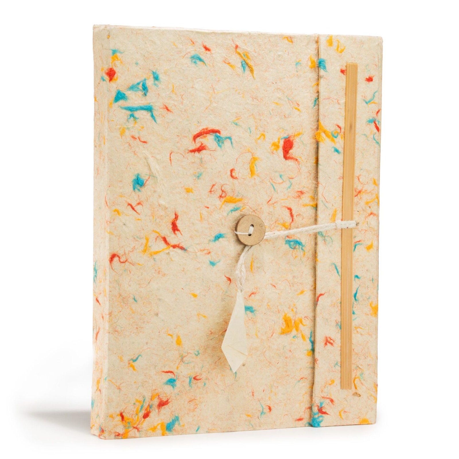 Lrg Lokta Mixed Colour Cotton Notebook (21x15cm) - 45 leafs - inc bookmark - Imagen 4