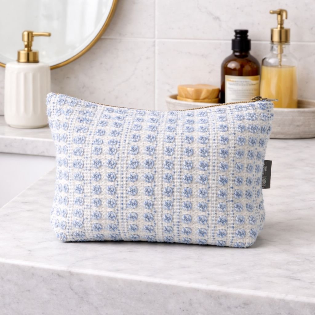 Nomad Sari Indian Jacquard Bolsa de aseo - Indigo Echo - Imagen 7