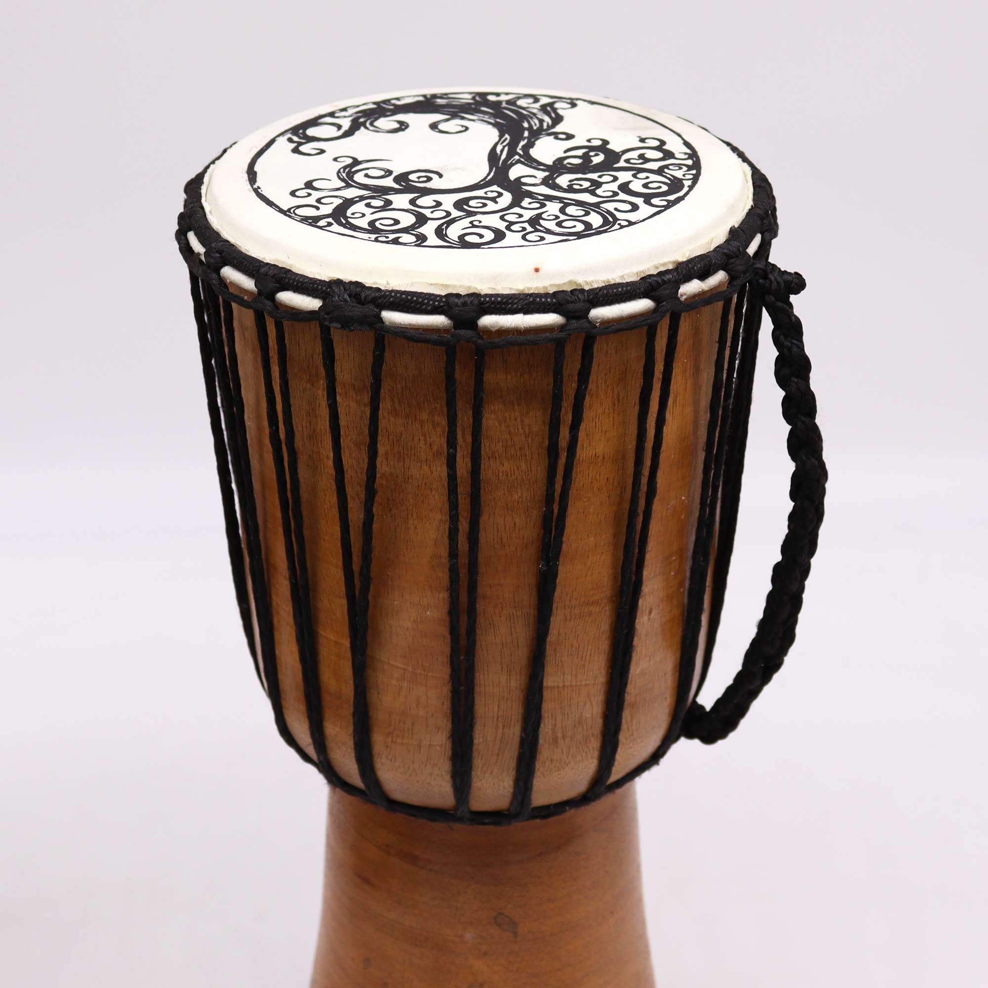 Tambor Djembe hecho a mano con tapa ancha - 40cm - Imagen 4