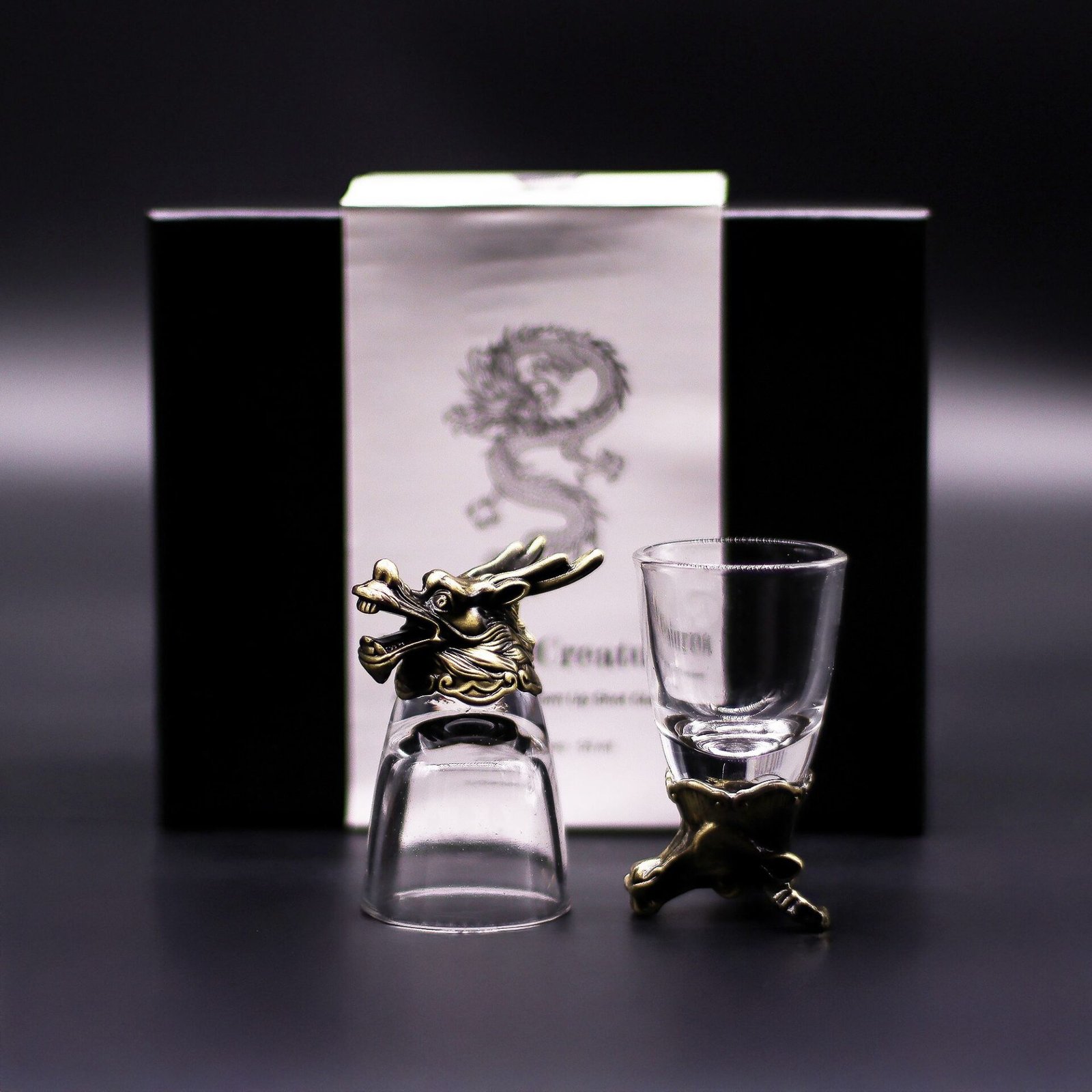 6 vasos de chupito (50 ml) - Criaturas Salvajes del Bosque - Bronce antiguo - Imagen 3