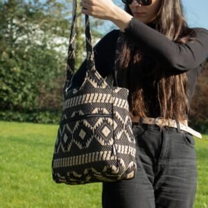 Bolsas Jacquard Naturales – Telar del Desierto – Bolsa Musa Viajera