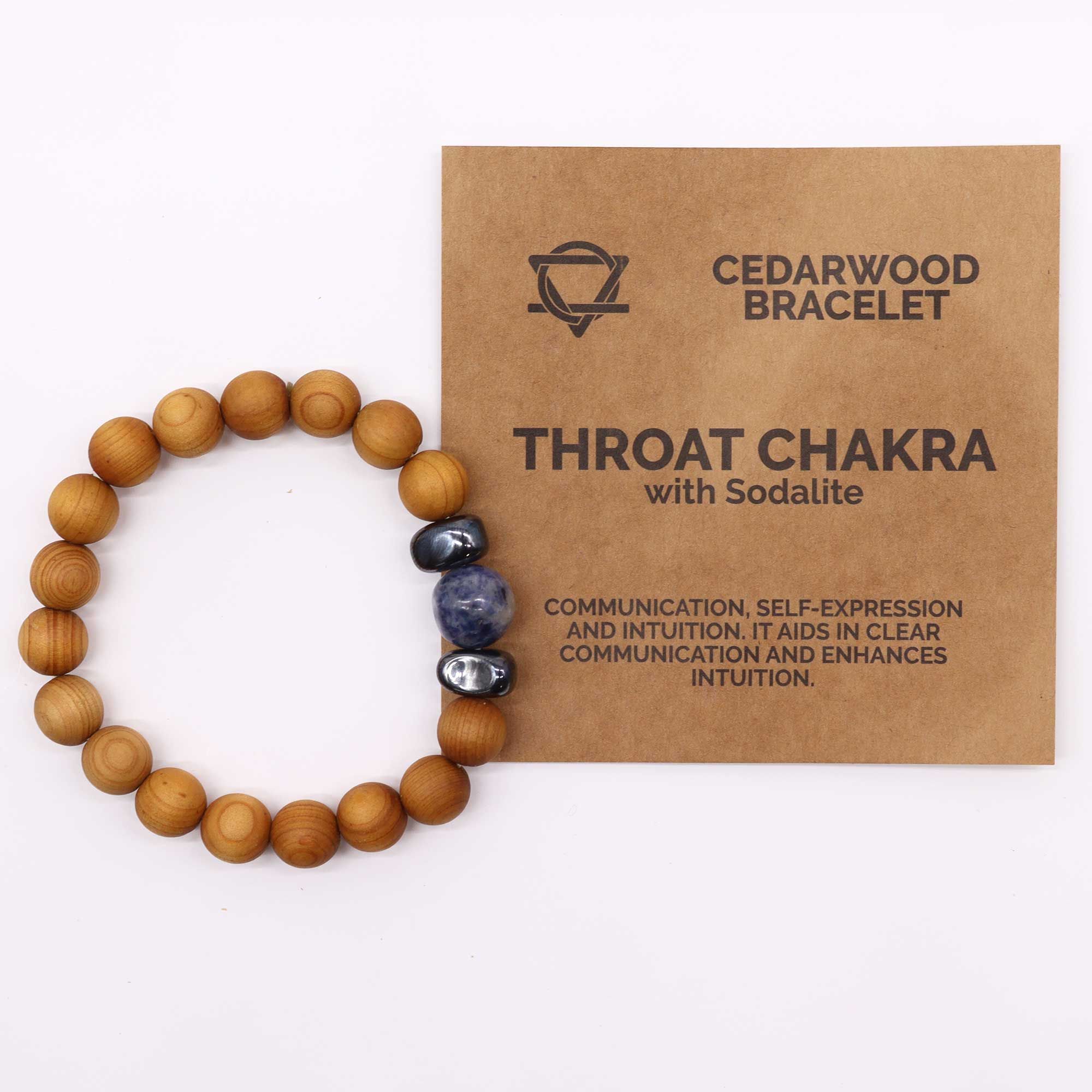 Pulsera de Cedro - Chakra Garganta - Sodalita - Imagen 4