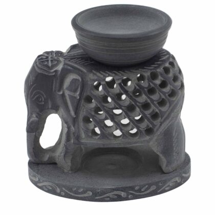 Quemador de aceite de esteatita 10,5 cm - Elefante de pie