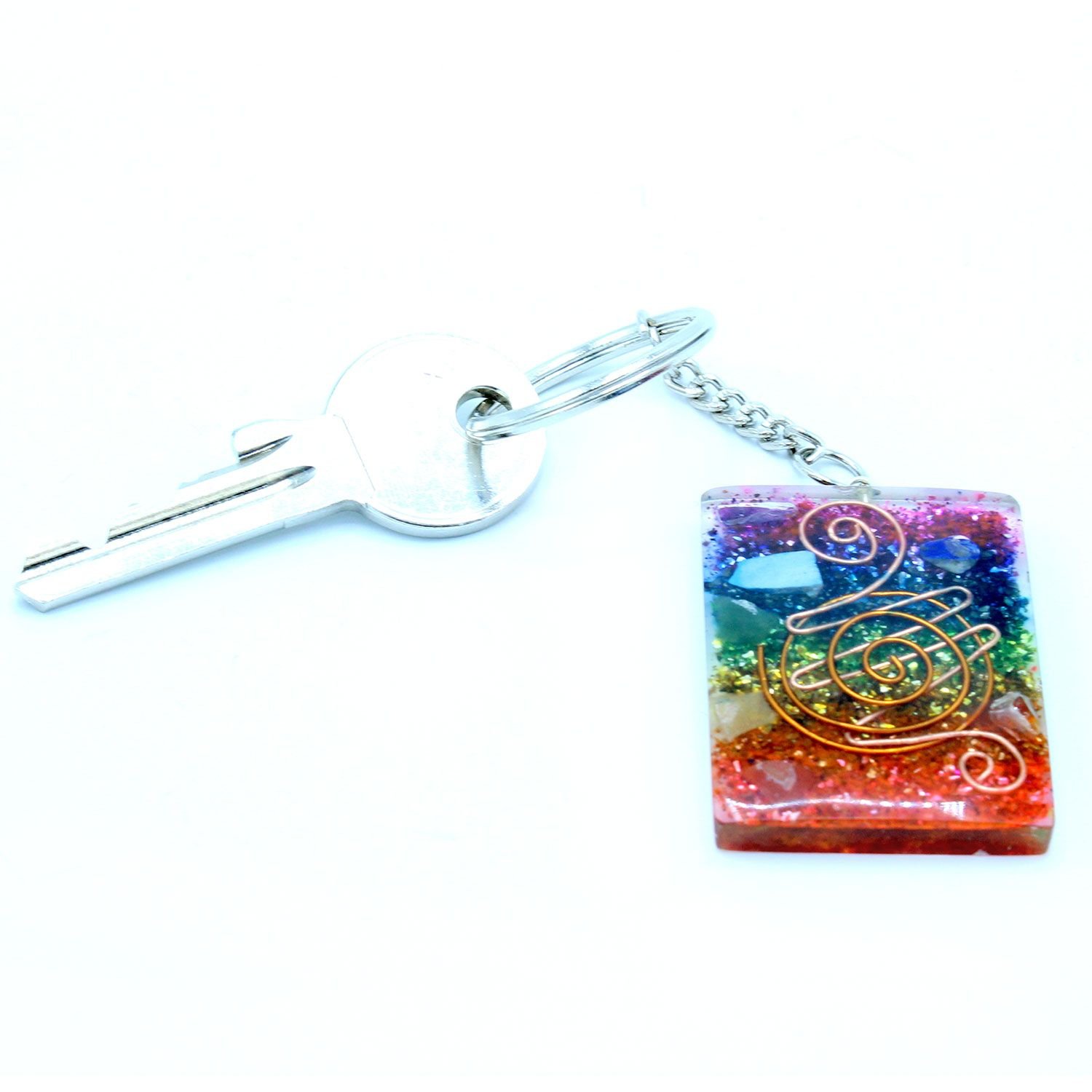 Llavero Orgonite Power - Home Protect Cobre y Chakra - Imagen 3