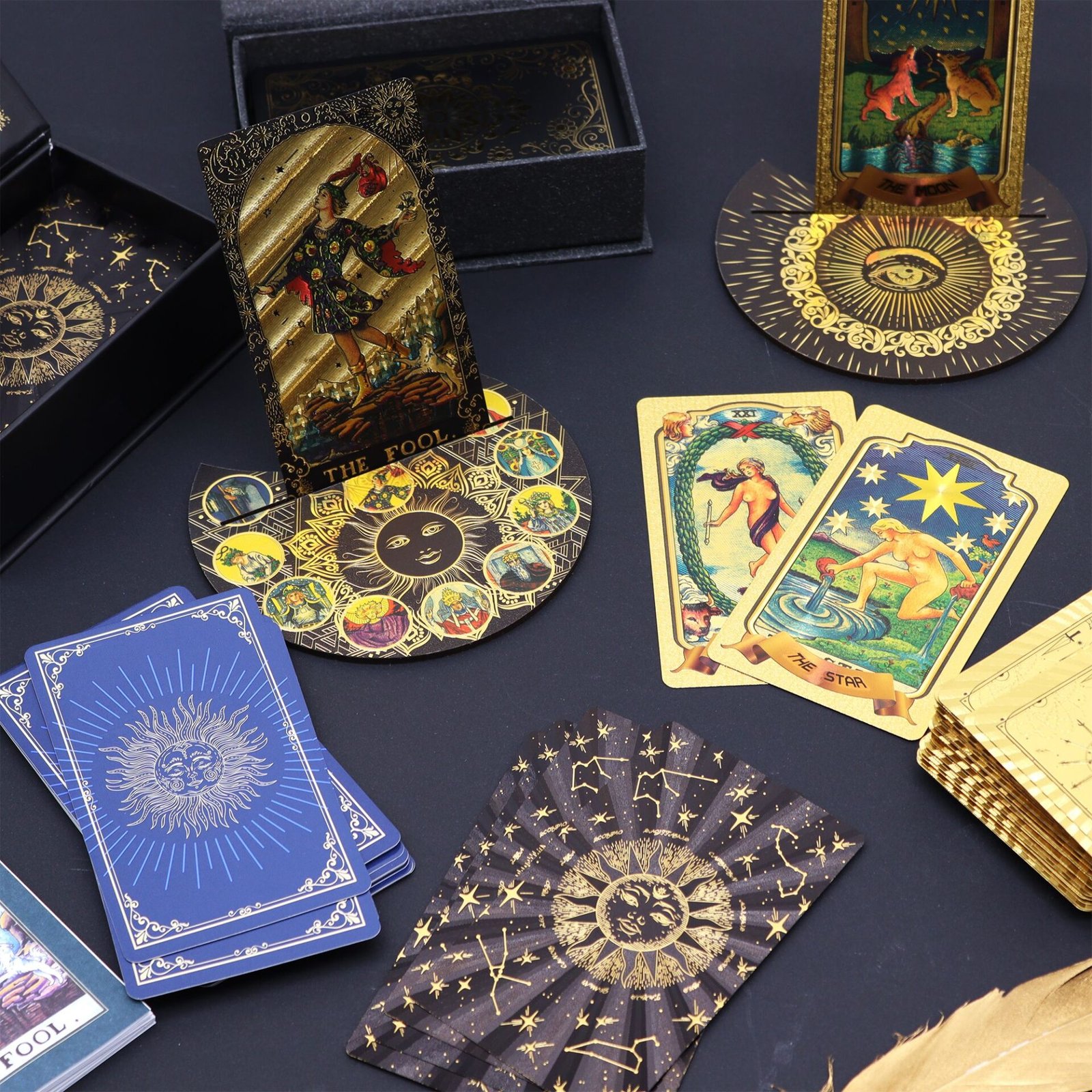 Cartas de Tarot con lámina dorada - con folleto - Imagen 6