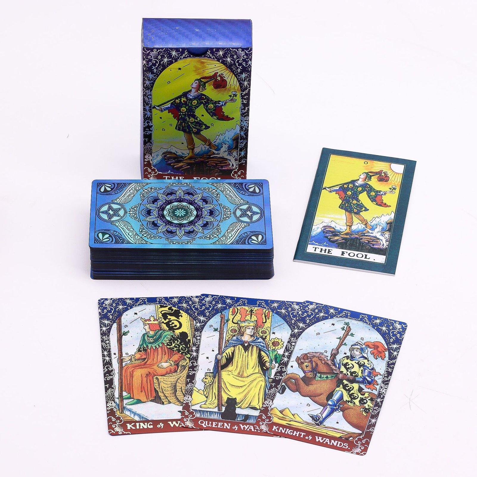 Cartas de Tarot con foil azul - Mandala - con folleto - Imagen 4