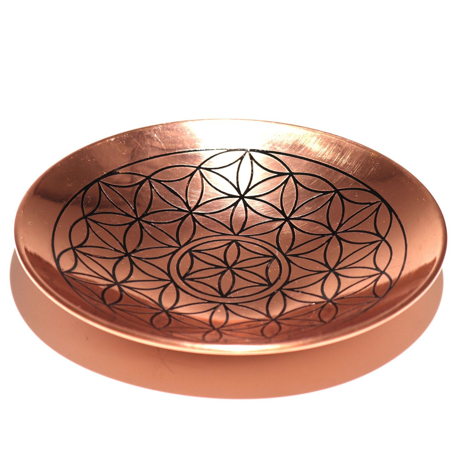 Oferta de cobre / Placa para sahumar - Flor de la Vida