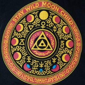 Bolso Tote Icónico Clásico - Luna Alchemy Wheel - Negro 6 oz