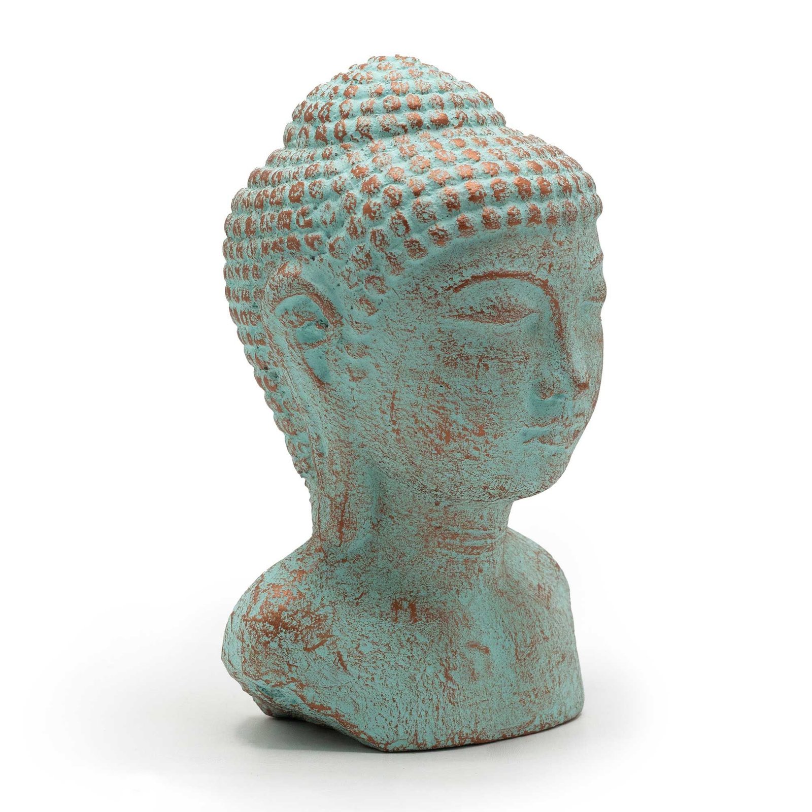 Cabeza de Buda Tranquilidad - Cobre verde - Imagen 6
