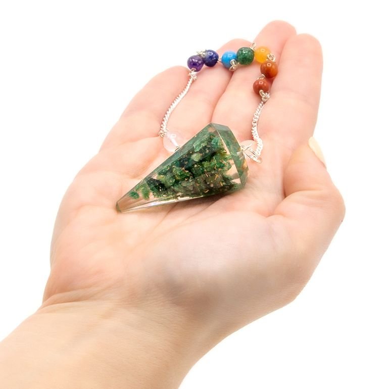 Péndulo de chakra del poder de orgonita - Aventurina verde - Imagen 2