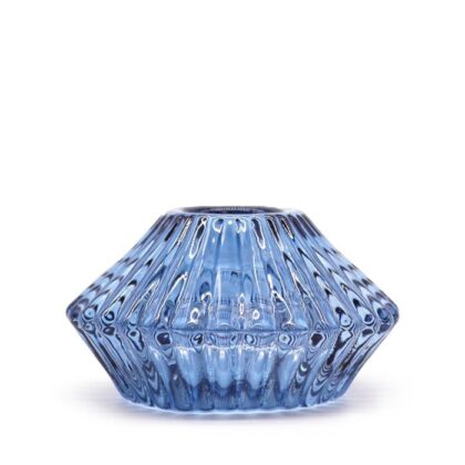 Portavelas reversible vela bujía/vela de té - Azul