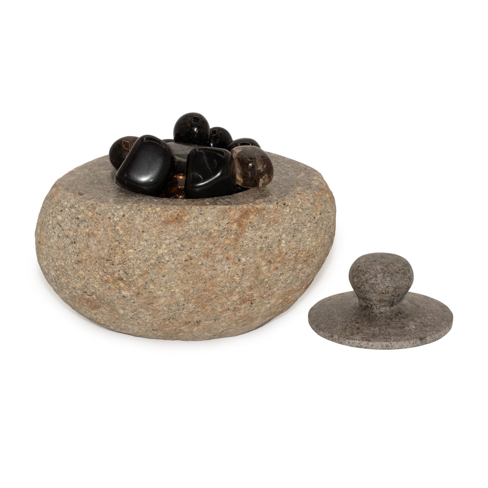 Maceta de piedra de río natural para enraizamiento - Grande (aprox 15x12cm) - Imagen 7