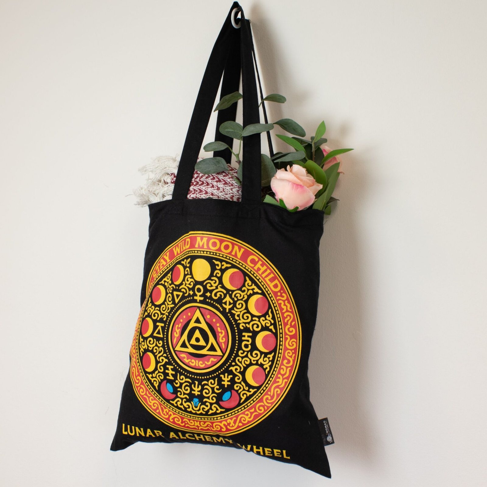 Bolso Tote Icónico Clásico - Luna Alchemy Wheel - Negro 6 oz - Imagen 5