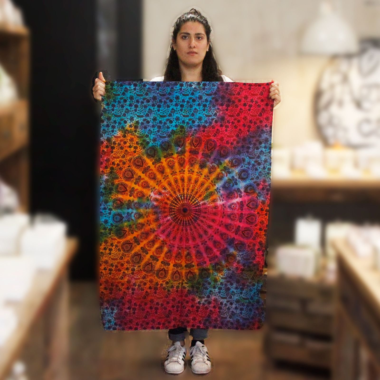 Tapiz de algodón - Mandala 112 x 78 cm. - Imagen 2