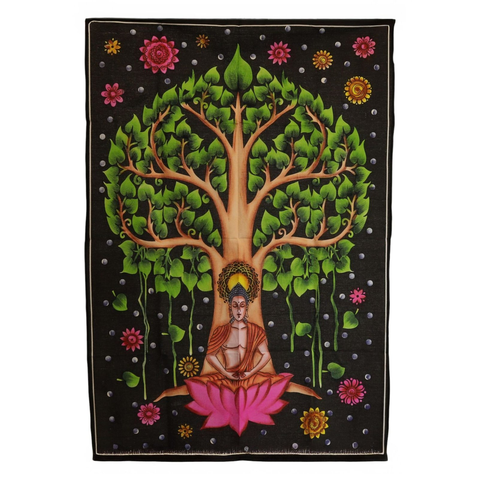 Tapiz de algodón (70x110cm) - Árbol Bodhi de Buda