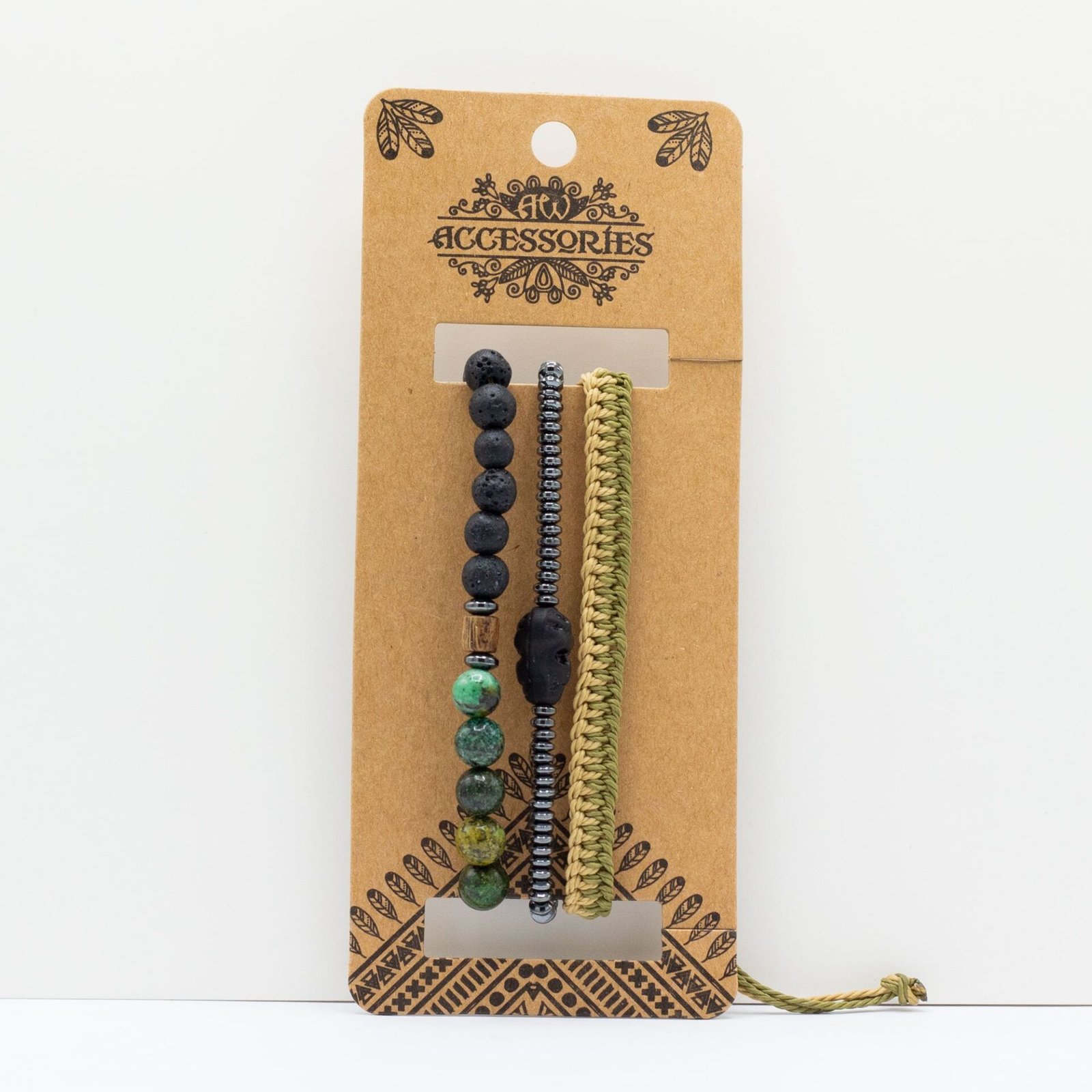 Set de Pulseras para Hombre - Verde Exterior - Imagen 3