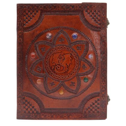 Cuaderno Tumulos Grande - Piedras Chakras Mandala del Dragón