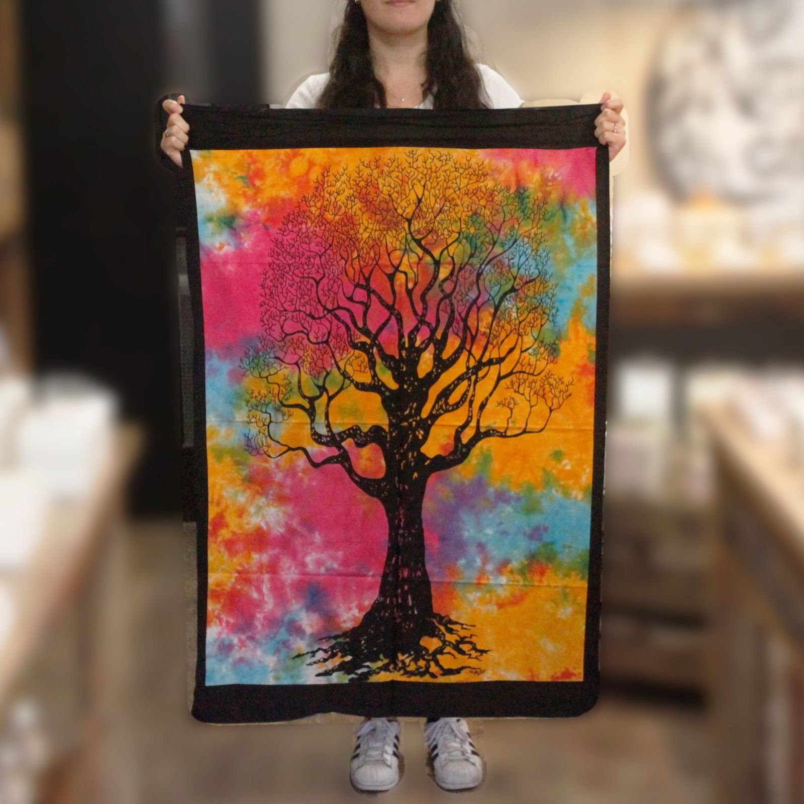 Tapiz de algodón - Árbol de la fuerza 112 x 78 cm. - Imagen 2