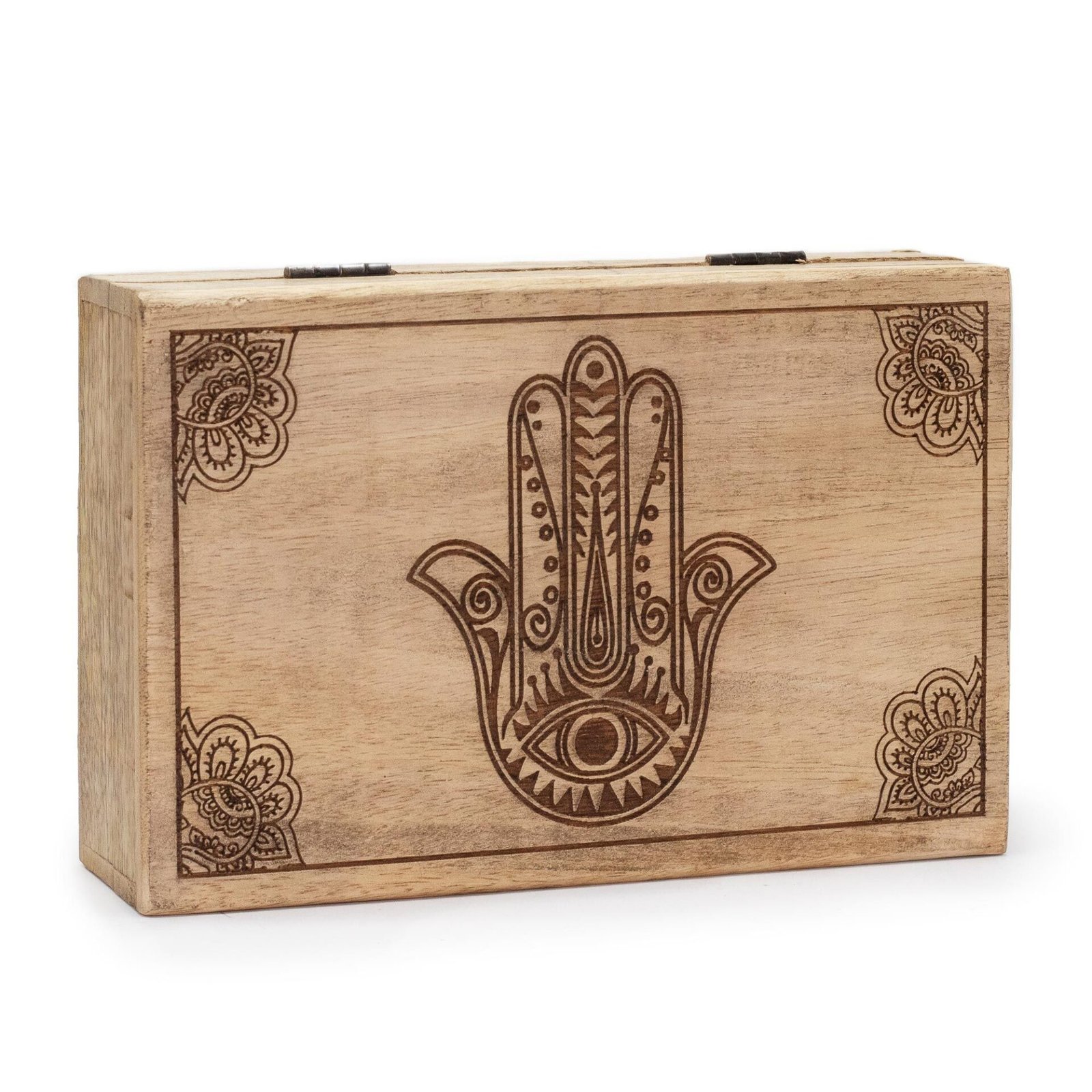Caja rectangular grande 21.5x14x6.3cm - Hamsa Negro - Imagen 3