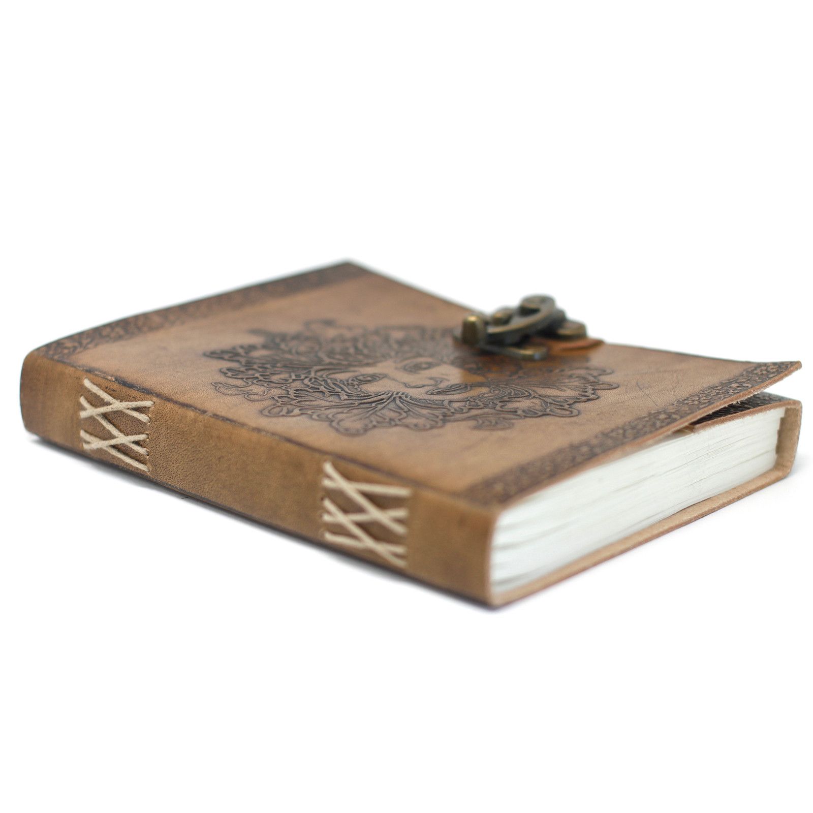 Cuaderno de Cuero del Hombre Verde 20x15 cm. - Imagen 4