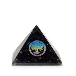 Pirámides de orgonita - Árbol de la Vida - Trozos de tourmalina negra 5,5x4,5 cm.