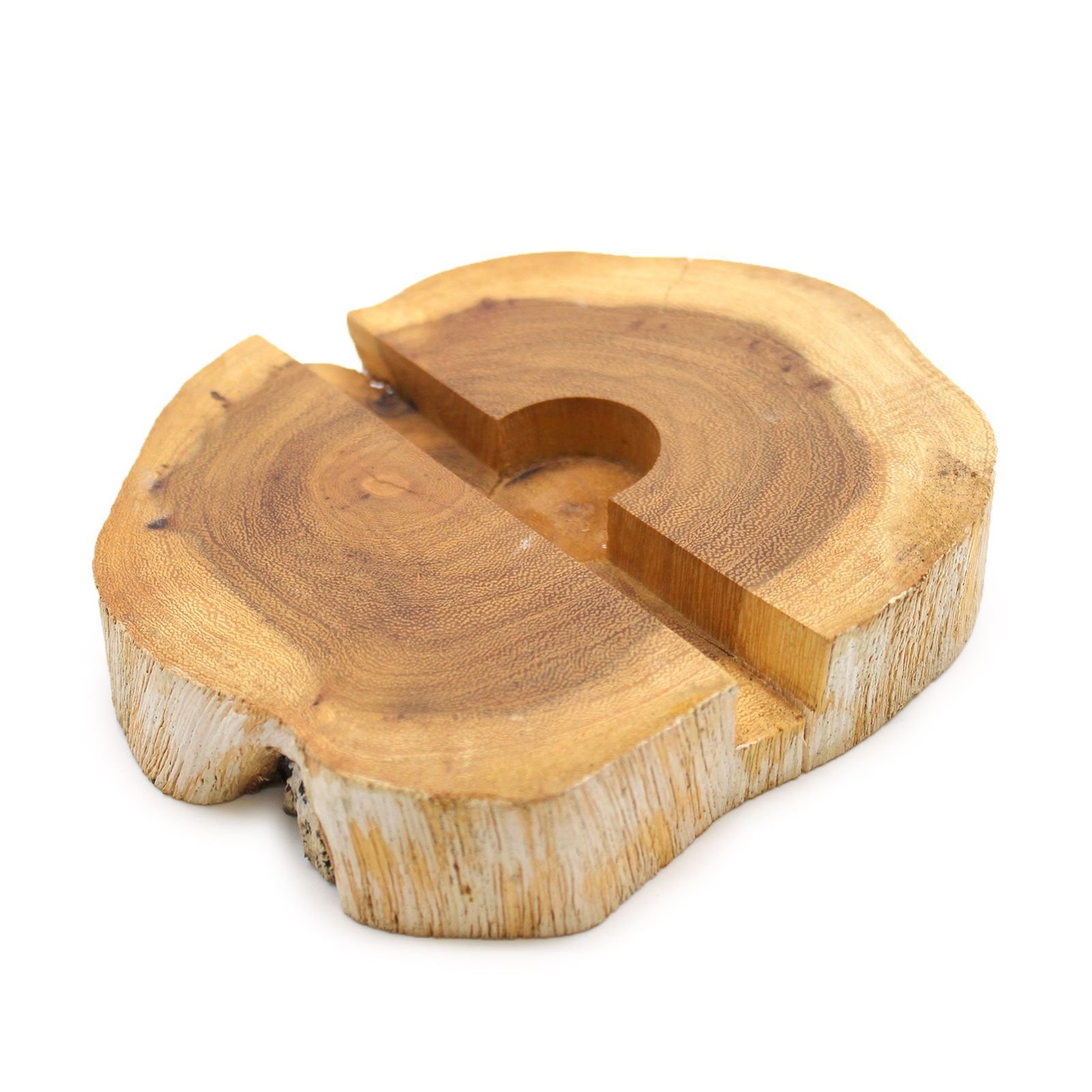 Lrg Gamal Wood Phone Holder - Whitewash - Imagen 2